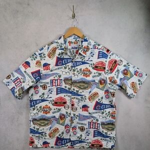 Reyn Spooner Chicago Cubs Allover Print Shirt Men’s Size 2XL Wrigley Field MLB